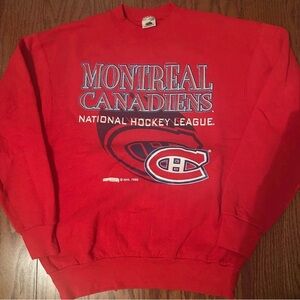 Vintage 1993 Montreal Canadiens Red Sweater (XL)